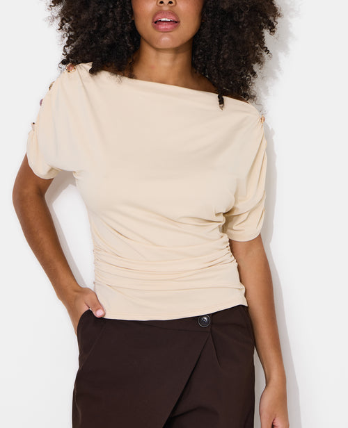 Top manches chauve-souris avec fronces et boutons - PIMKIE - 5