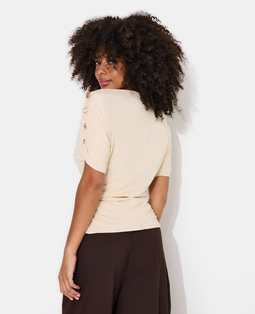 Top manches chauve-souris avec fronces et boutons - PIMKIE - 6