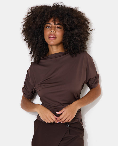 Top manches chauve-souris avec fronces et boutons - PIMKIE - 5