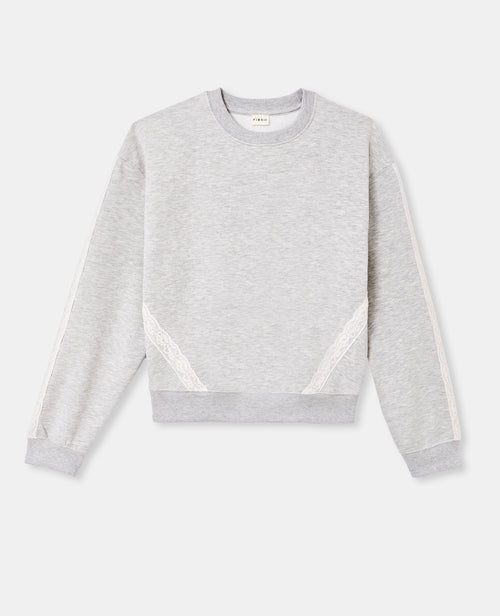 Sweat col rond avec dentelle - PIMKIE - 4