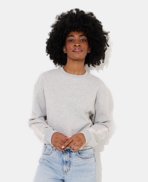 Sweat col rond avec dentelle - PIMKIE - 5