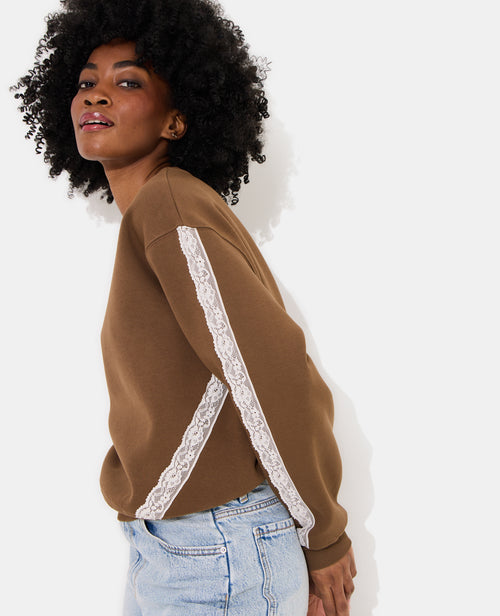 Sweat col rond avec dentelle - PIMKIE - 2