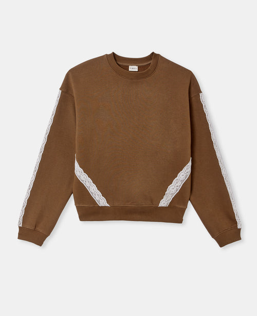 Sweat col rond avec dentelle - PIMKIE - 4