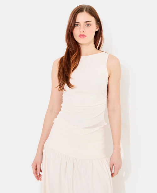 Débardeur en résille avec fronces - PIMKIE - 1