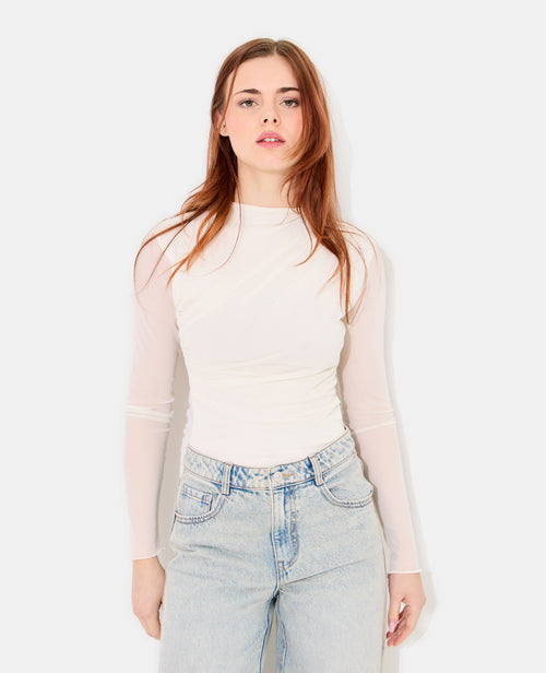 Body en résille avec fronces et drapés - PIMKIE - 1