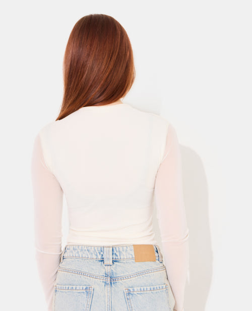 Body en résille avec fronces et drapés - PIMKIE - 6