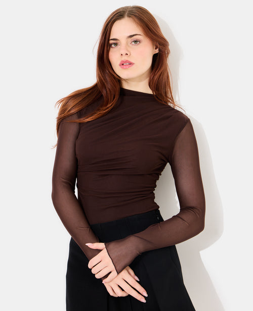 Body en résille avec fronces et drapés - PIMKIE - 7