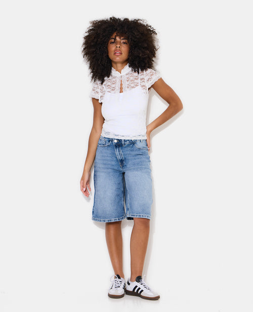 Top en dentelle col mao - PIMKIE - 3