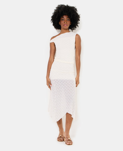 Top asymétrique en dentelle - PIMKIE - 3