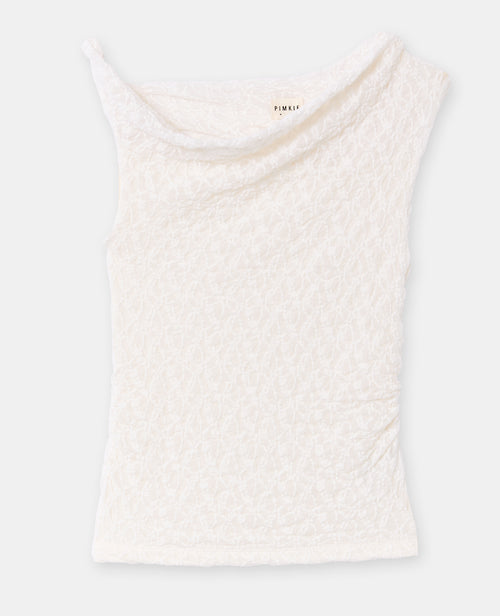 Top asymétrique en dentelle - PIMKIE - 4