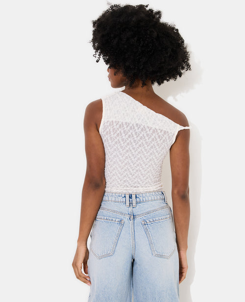 Top asymétrique en dentelle - PIMKIE - 6