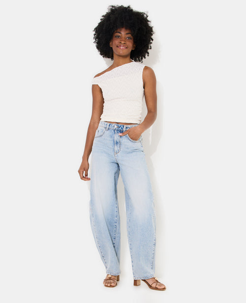 Top asymétrique en dentelle - PIMKIE - 1