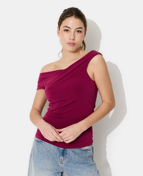 Top asymétrique avec fronces et drapés - PIMKIE - 1