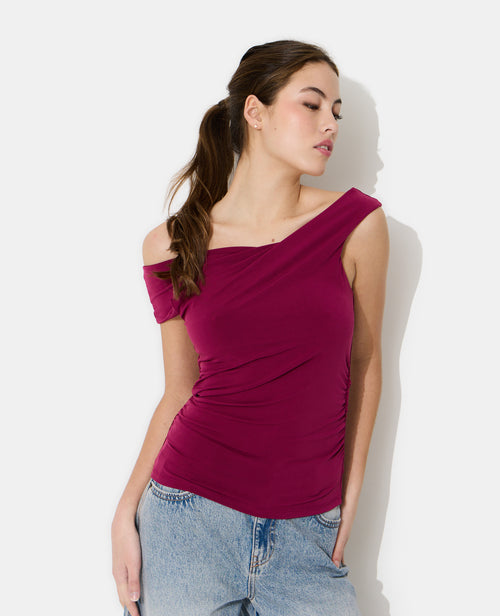 Top asymétrique avec fronces et drapés - PIMKIE - 5