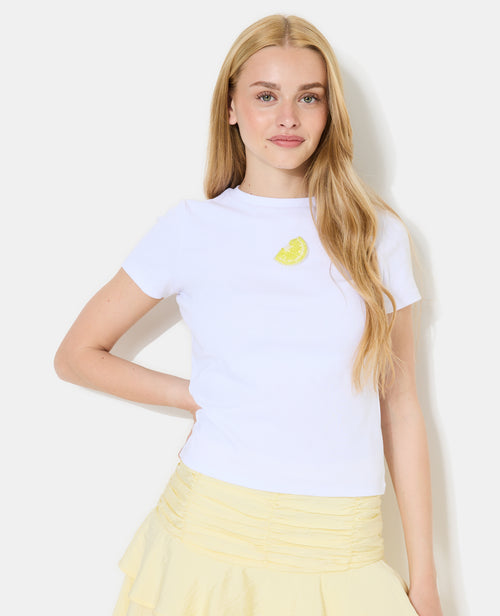 T-shirt ajusté avec patch citron - PIMKIE - 1