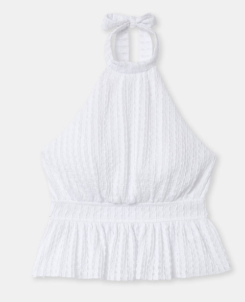 Top dos-nu effet dentelle avec volant - PIMKIE - 4