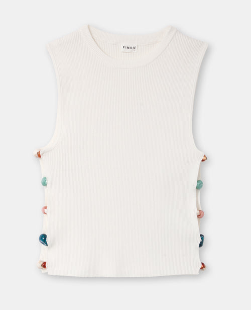 Top sans manches en maille avec pierres - PIMKIE - 4