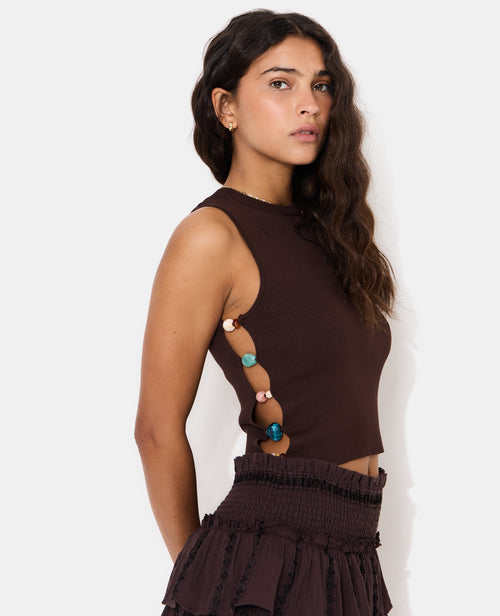 Top sans manches en maille avec pierres - PIMKIE - 2