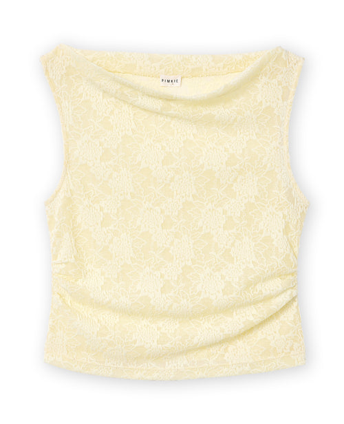 Top sans manches effet jacquard motif fleurs - PIMKIE - 4