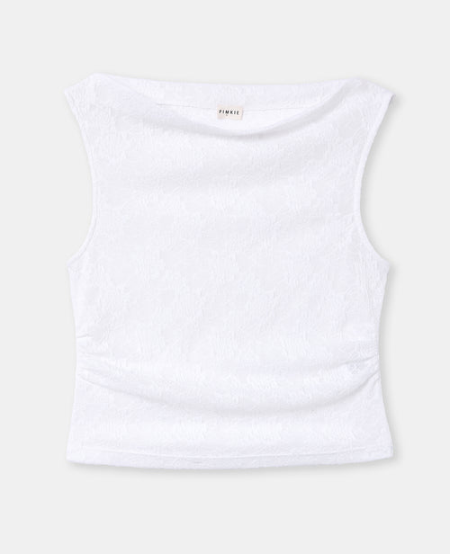 Top sans manches effet jacquard motif fleurs - PIMKIE - 4