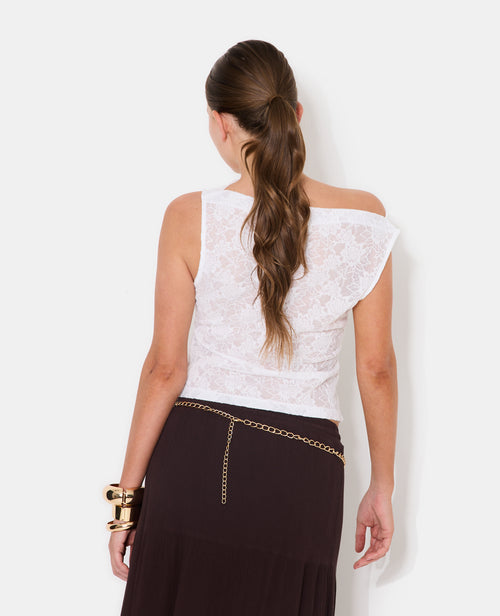 Top sans manches effet jacquard motif fleurs - PIMKIE - 6