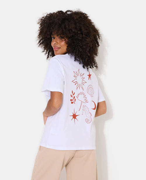 T-shirt oversize avec print devant et dos - PIMKIE - 1
