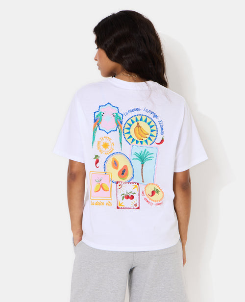 T-shirt oversize avec print poitrine et dos - PIMKIE - 6