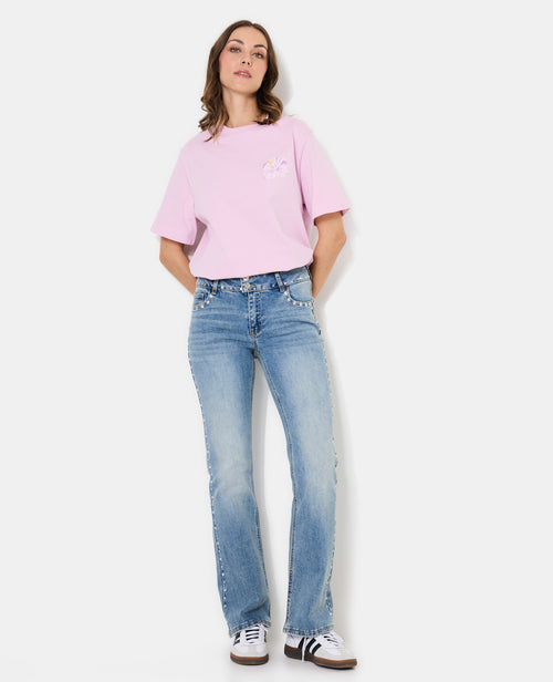 T-shirt oversize avec print poitrine et dos - PIMKIE - 8