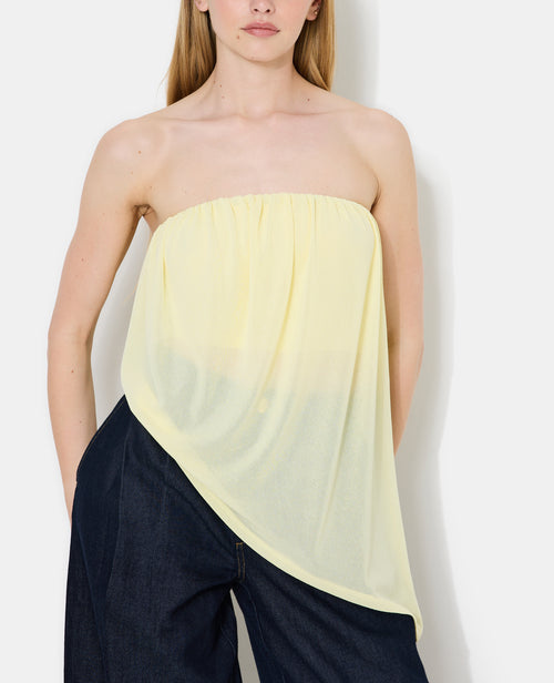 Top bustier asymétrique en voile - PIMKIE - 2