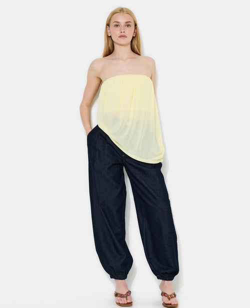 Top bustier asymétrique en voile - PIMKIE - 3