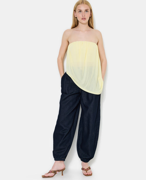 Top bustier asymétrique en voile - PIMKIE - 5