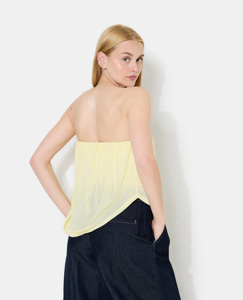 Top bustier asymétrique en voile - PIMKIE - 6