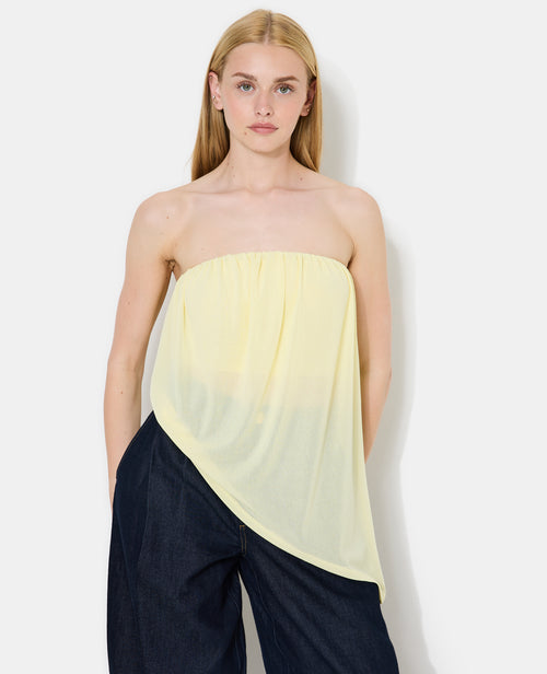 Top bustier asymétrique en voile - PIMKIE - 7