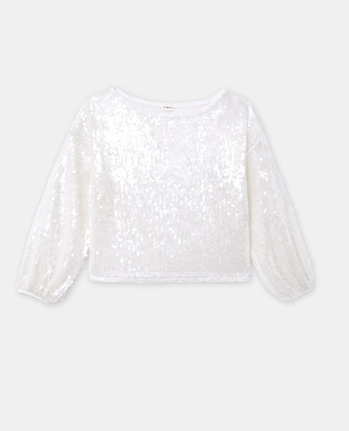 Top en maille ajourée avec sequins transparents - PIMKIE - 4
