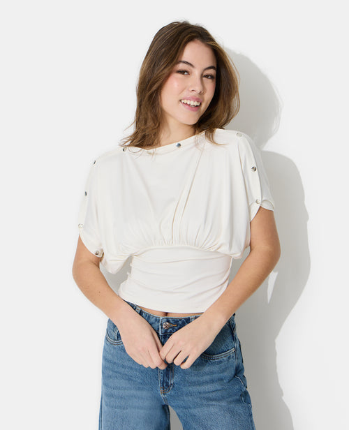 Top manches chauve-souris avec détails pressions - PIMKIE - 1