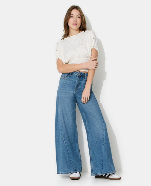 Top manches chauve-souris avec détails pressions - PIMKIE - 3