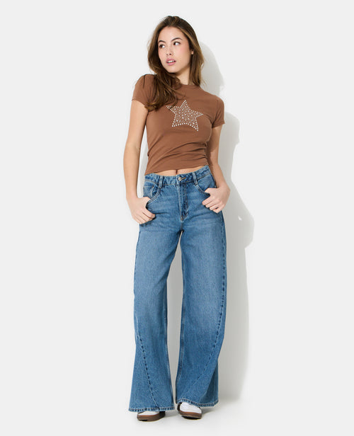 T-shirt ajusté avec étoile clous - PIMKIE - 3