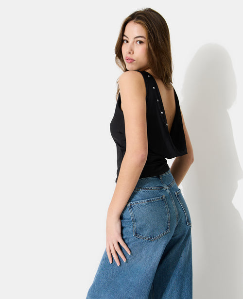 Top encolure bénitier dos avec clous - PIMKIE - 6