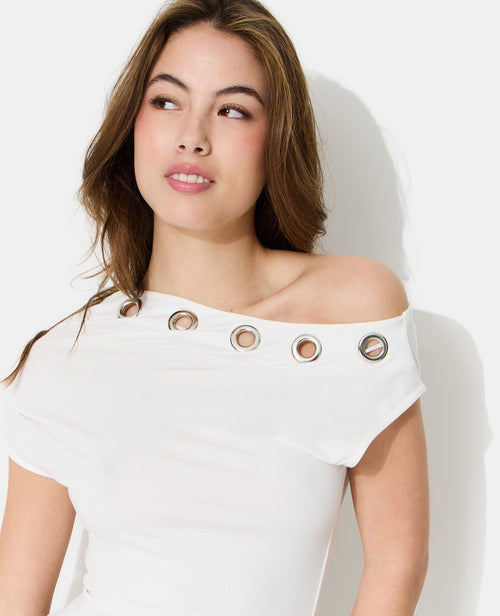Top asymétrique avec œillets métalliques - PIMKIE - 2
