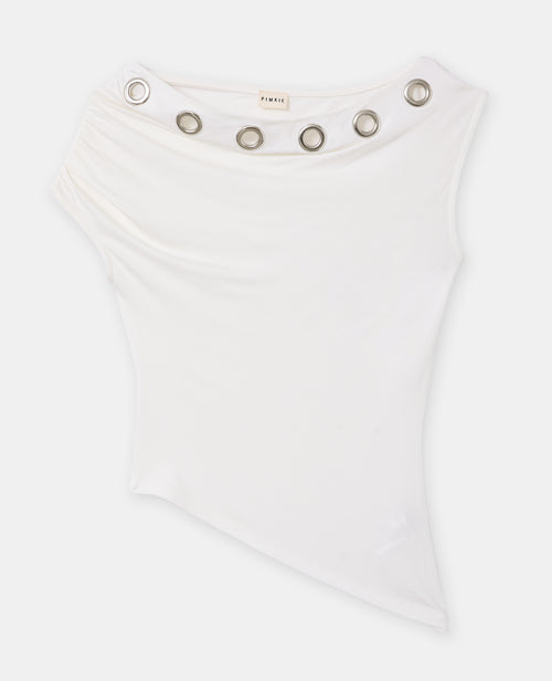 Top asymétrique avec œillets métalliques - PIMKIE - 4