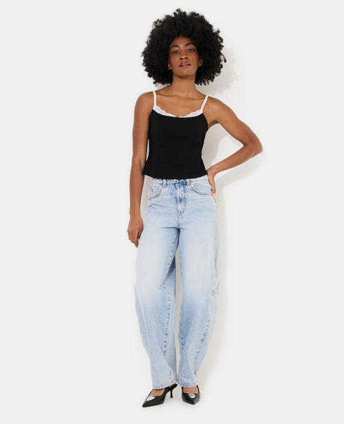 Débardeur en tissu stretch avec dentelle - PIMKIE - 3