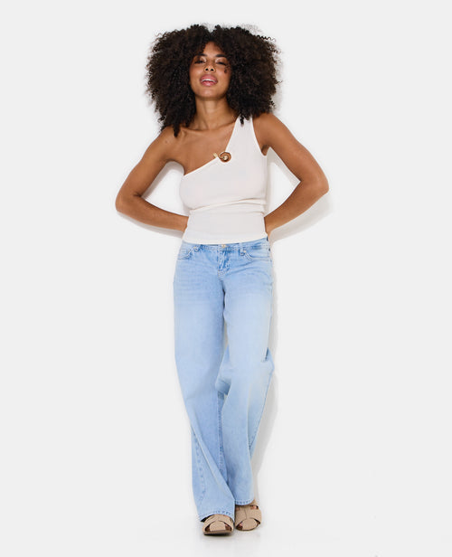 Top asymétrique one shoulder avec détail bijou - PIMKIE - 3