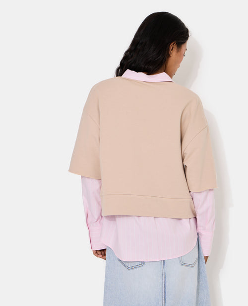 Sweat manches courtes avec broderie et clous étoiles - PIMKIE - 6