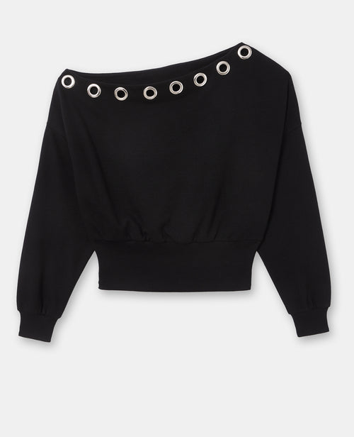 Sweat asymétrique avec œillets - PIMKIE - 4