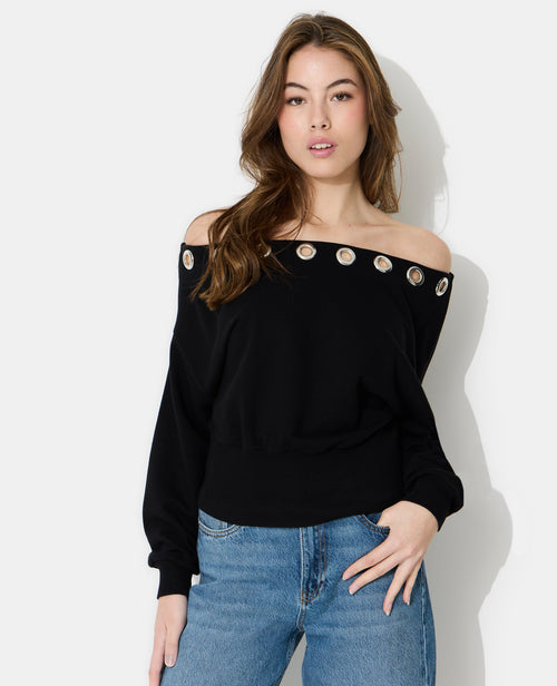 Sweat asymétrique avec œillets - PIMKIE - 5