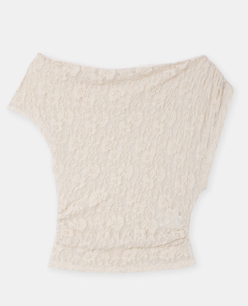 Top asymétrique en dentelle - PIMKIE - 4