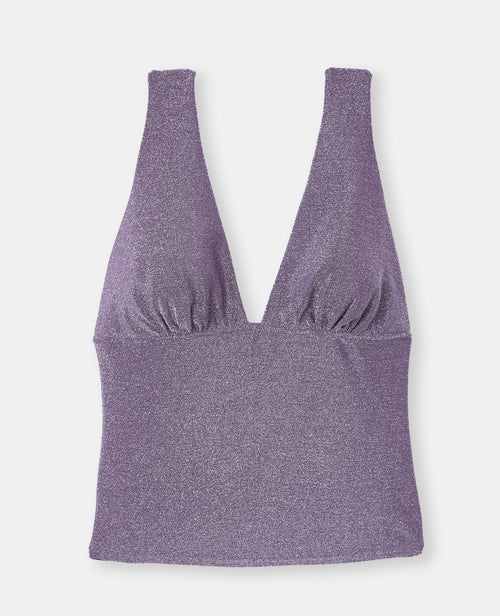 Débardeur en maille avec lurex encolure V - PIMKIE - 4