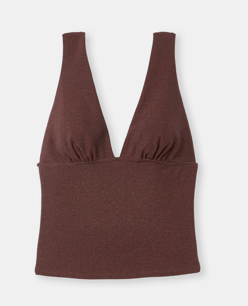 Débardeur en maille avec lurex encolure V - PIMKIE - 4