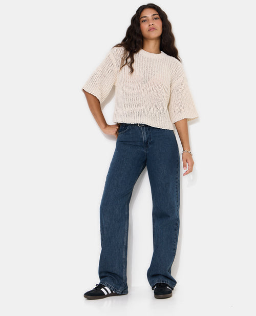 Pull en maille ajourée façon filet de pêche - PIMKIE - 3