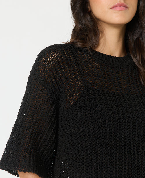 Pull en maille ajourée façon filet de pêche - PIMKIE - 2